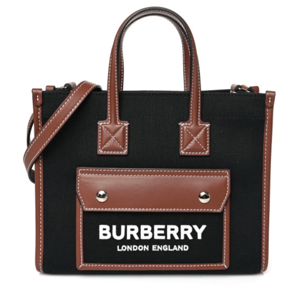Gorgeous Burberry leather and canvas Freya tote - Picture 5 of 6